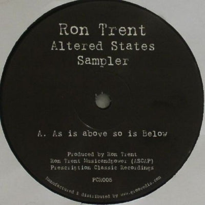 RON TRENT - Altered States Sampler