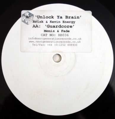 BRISK & KEVIN ENERGY / FADE & MENIS - Unlock Ya Brain / Guardcore