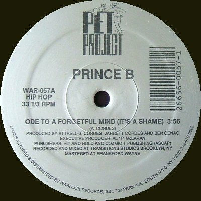 PRINCE B - Ode To A Forgetful Mind (It's A Shame)