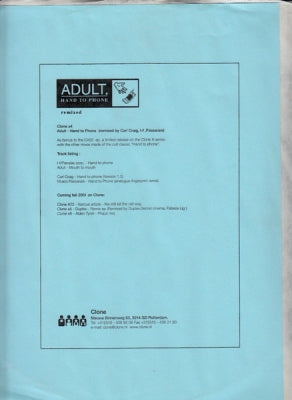 ADULT - Hand To Phone (Remixes)