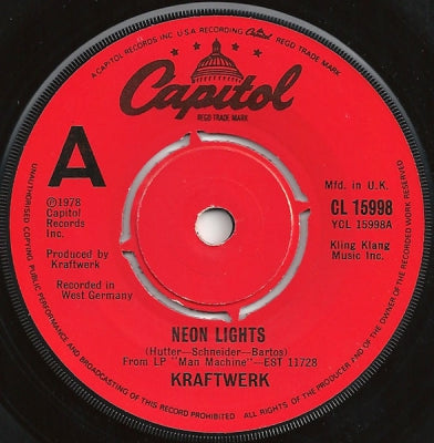 KRAFTWERK - Neon Lights / Trans Europe Express / The Model