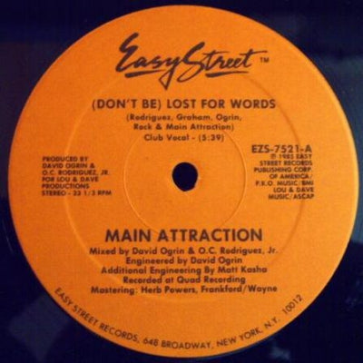 MAIN ATTRACTION - (Don't Be) Lost For Words