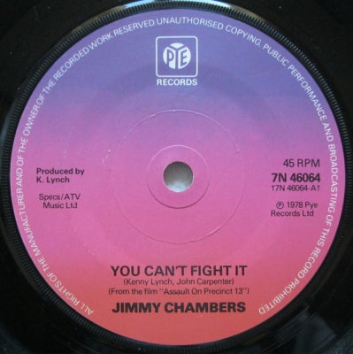 JIMMY CHAMBERS / JOHN CARPENTER - You Can't Fight It / Julie's Dead
