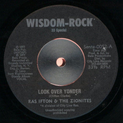 RAS IFTON & THE ZIONITES - Look Over Yonder