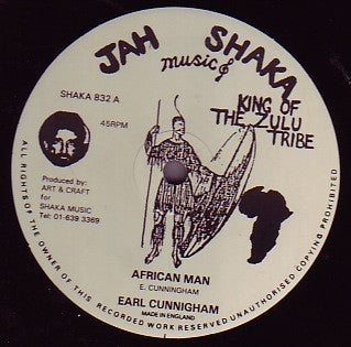 EARL CUNNINGHAM / ART CRAFT ALL STARS SHAKA RIDIM SECTION - African Man / Man For Africa