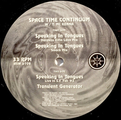 SPACE TIME CONTINUUM W / T. MCKENNA - Speaking In Tongues