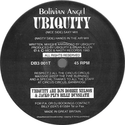 UBIQUITY - Bolivian Angel