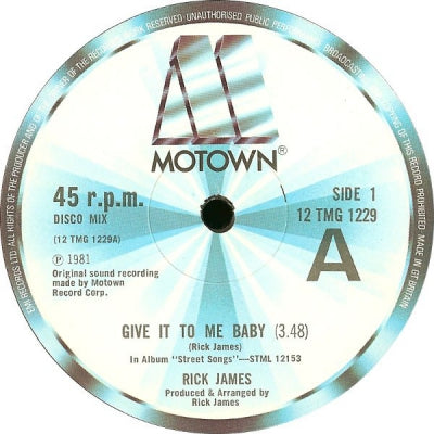 RICK JAMES - Give It To Me Baby