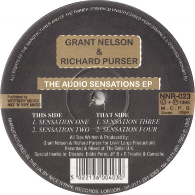 GRANT NELSON & RICHARD PURSER - The Audio Sensations EP