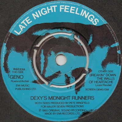 DEXY'S MIDNIGHT RUNNERS - Geno / Breakin' Down The Walls Of Heartache