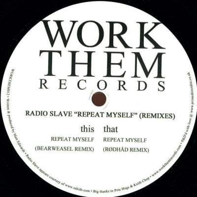 RADIO SLAVE - Repeat Myself (Remixes)