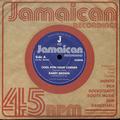 BARRY BROWN - Cool Pon Your Corner / Version