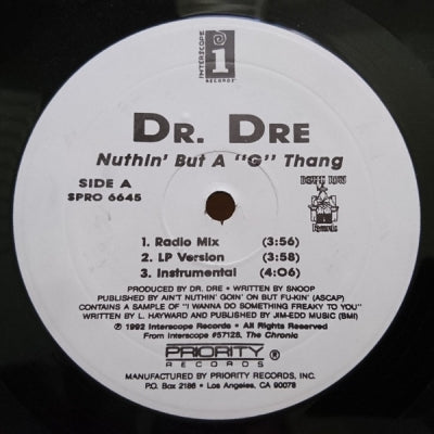 DR. DRE - Nuthin' But A G Thang