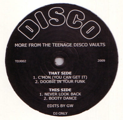 GW (GREG WILSON) - More From The Teenage Disco Vaults