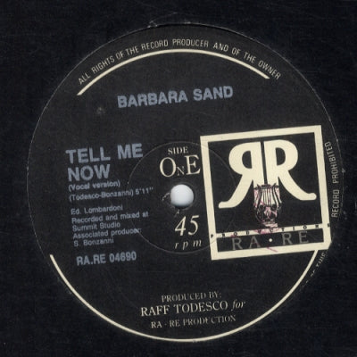 BARBARA SAND - Tell Me Now