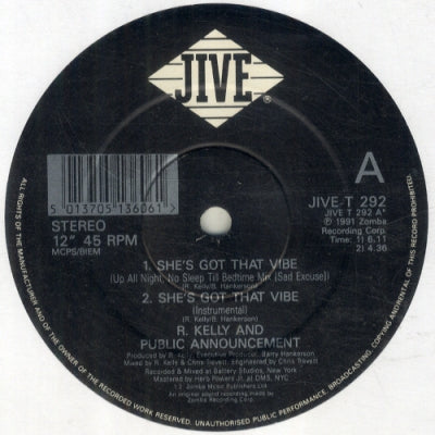 R. KELLY & PUBLIC ANNOUNCEMENT - She's Got That Vibe