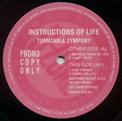TURNTABLE SYMPHONY - Instructions Of Life