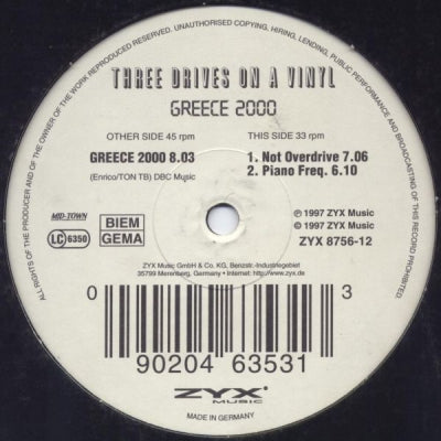 THREE DRIVES ON A VINYL - Greece 2000