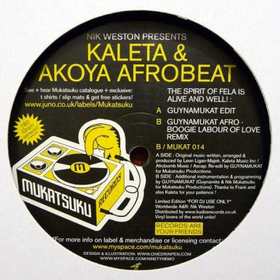 NIK WESTON PRESENTS KALETA & AKOYA AFROBEAT - The Spirit Of Fela Is Alive And Well!