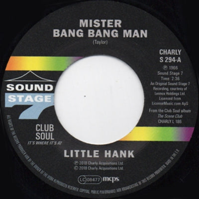 LITTLE HANK - Mister Bang Bang Man / Try To Understand