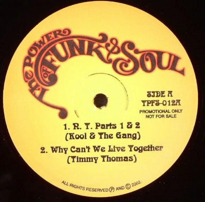 KOOL & THE GANG / TIMMY THOMAS / MARVIN GAYE / KING FLOYD - N.T. Parts 1 & 2 / Why Can't We Live Together / Inner City Blues (Makes Me Wanna Holler) / Groove Me