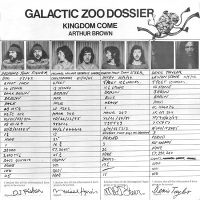 KINGDOM COME ARTHUR BROWN - Galactic Zoo Dossier