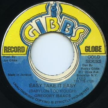 GREGORY ISAACS - Easy Take It Easy (Babylon Too Rough)
