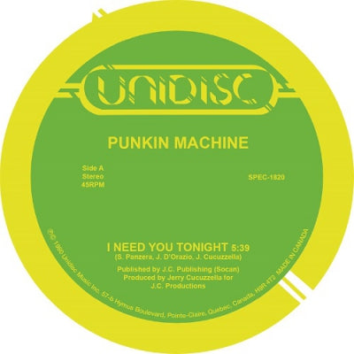 PUNKIN MACHINE / SUZY Q - I Need You Tonight / Tonight