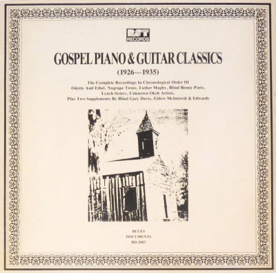 VARIOUS ARTISTS - Gospel Piano & Guitar Classics (1926-1935)