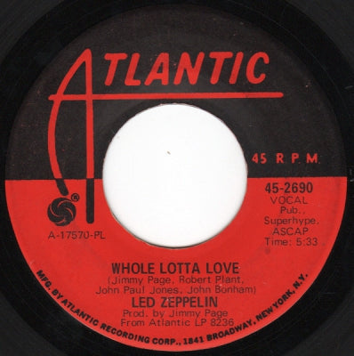 LED ZEPPELIN - Whole Lotta Love / Living Loving Maid (She's Just A Woman)