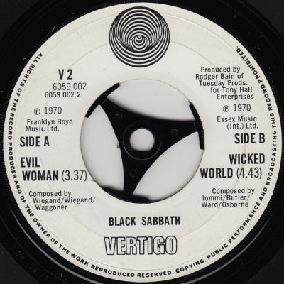 BLACK SABBATH - Evil Woman / Wicked World