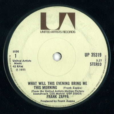 FRANK ZAPPA - What Will This Evening Bring Me This Morning?