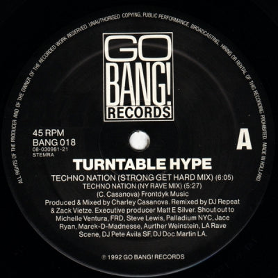 TURNTABLE HYPE - Techno Nation