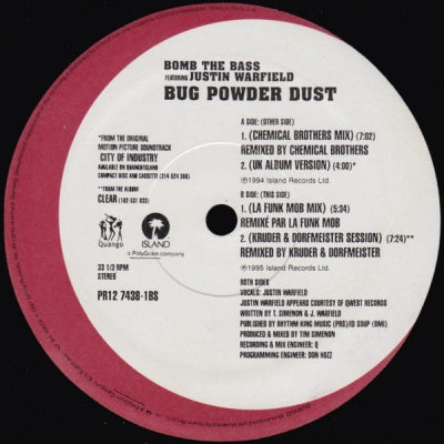 BOMB THE BASS - Bug Powder Dust