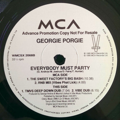 GEORGIE PORGIE - Everybody Must Party