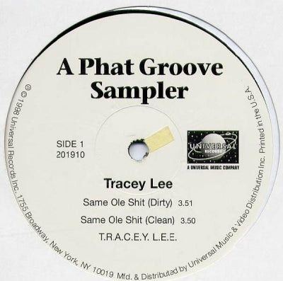 TRACEY LEE / BIG L - A Phat Groove Sampler