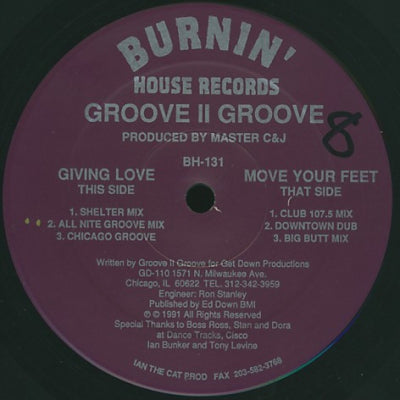 GROOVE II GROOVE - Giving Love  / Move Your Feet