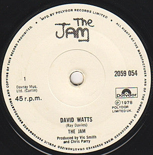 THE JAM - David Watts / 'A' Bomb In Wardour Street