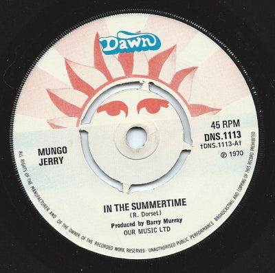 MUNGO JERRY - In The Summertime / She Rowed