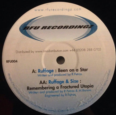 RUFFAGE & SIZE - Been On A Star  / Remembering A Fractured Utopia