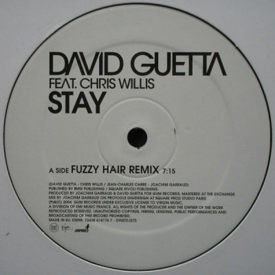 DAVID GUETTA FEAT. CHRIS WILLIS - Stay