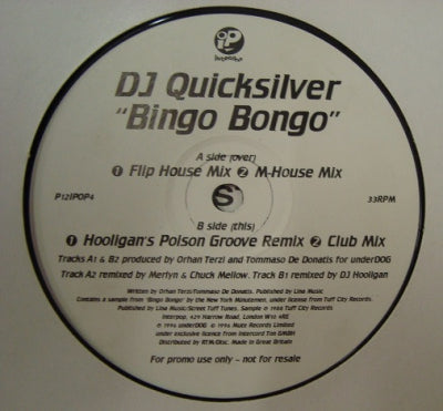 DJ QUICKSILVER - Bingo Bongo