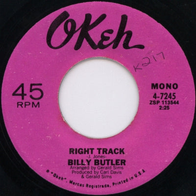 BILLY BUTLER - Right Track / Boston Monkey
