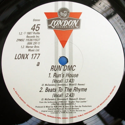 RUN D.M.C - Run's House / Beats To The Rhyme