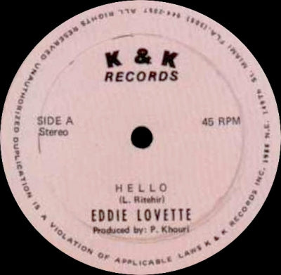EDDIE LOVETTE - Hello / Innocent Man