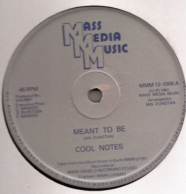 COOL NOTES - Meant To Be / Why Can't We Be Friends (Instrumental Version)