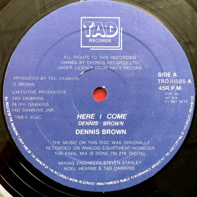 DENNIS BROWN / SLY & ROBBIE - Here I Come