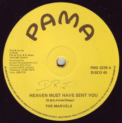 THE MARVELS - Heaven Must Have Sent You / Mama Look A Boo Boo