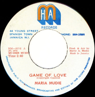 MARIA MUDIE / MUDIE'S ALL STAR - Game Of Love / Strictly Adult Rockers