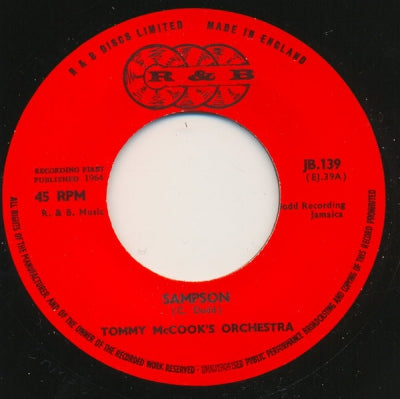 TOMMY MCCOOK'S ORCHESTRA / THE MAYTALS - Sampson / Hello Honey